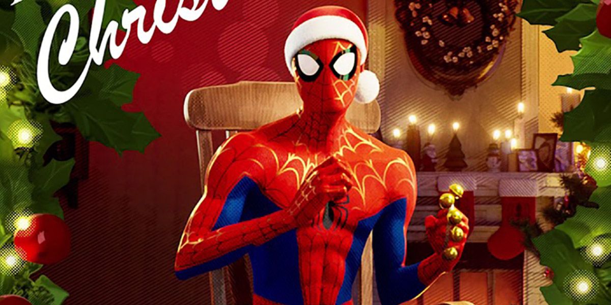 Spiderman Cartoon Christmas 2022 Spider-Verse Wishes You A Happy Holiday With New Animated Gif
