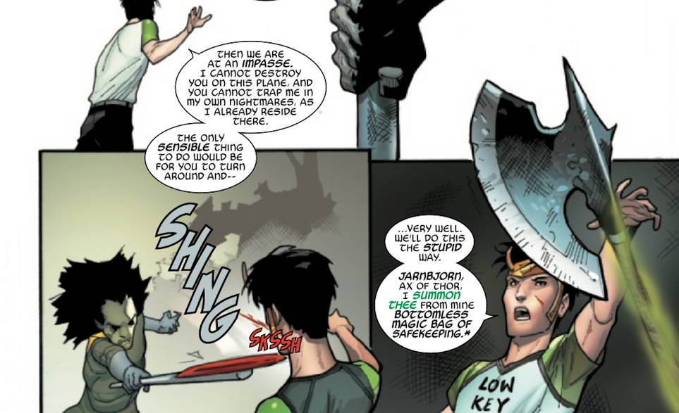 Loki Wields Thor S Deadliest Weapon And We Don T Mean His Hammer Loki Wields Thor S Deadliest Weapon And We Don T Mean His Hammer