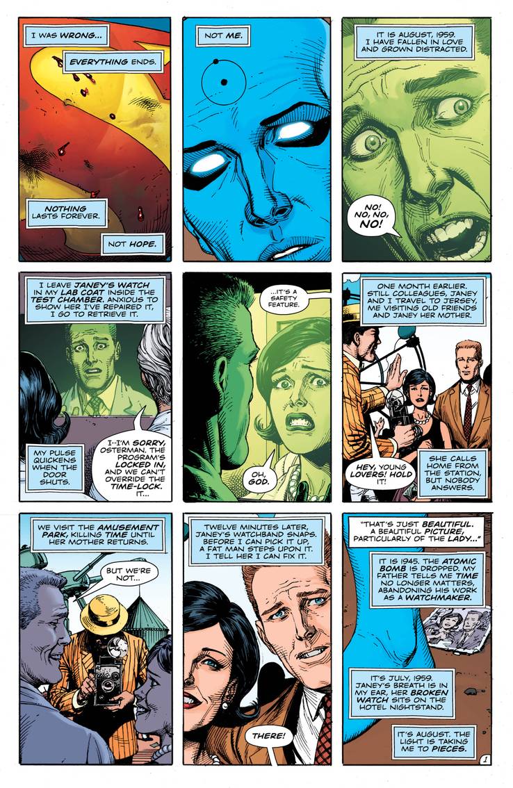 Doomsday Clock DC Comics Watchmen Superman DR Manhattan Geoff Johns Gary Frank