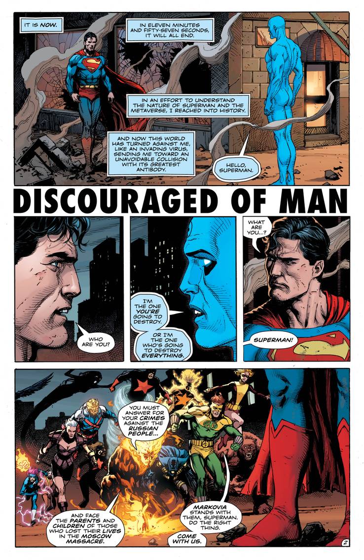 Doomsday Clock DC Comics Watchmen Superman DR Manhattan Geoff Johns Gary Frank