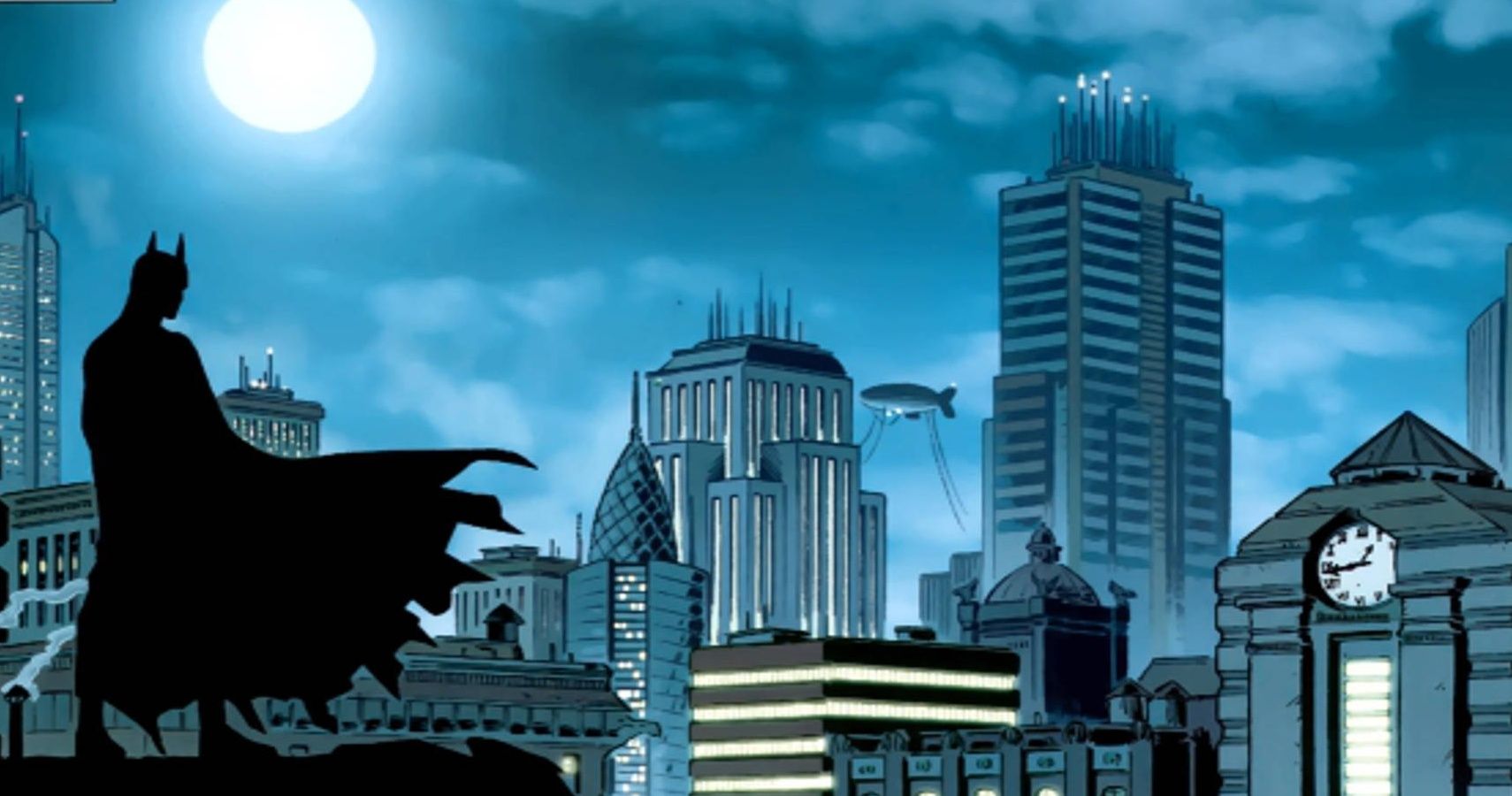 Готэм Сити Бэтмен на крыше