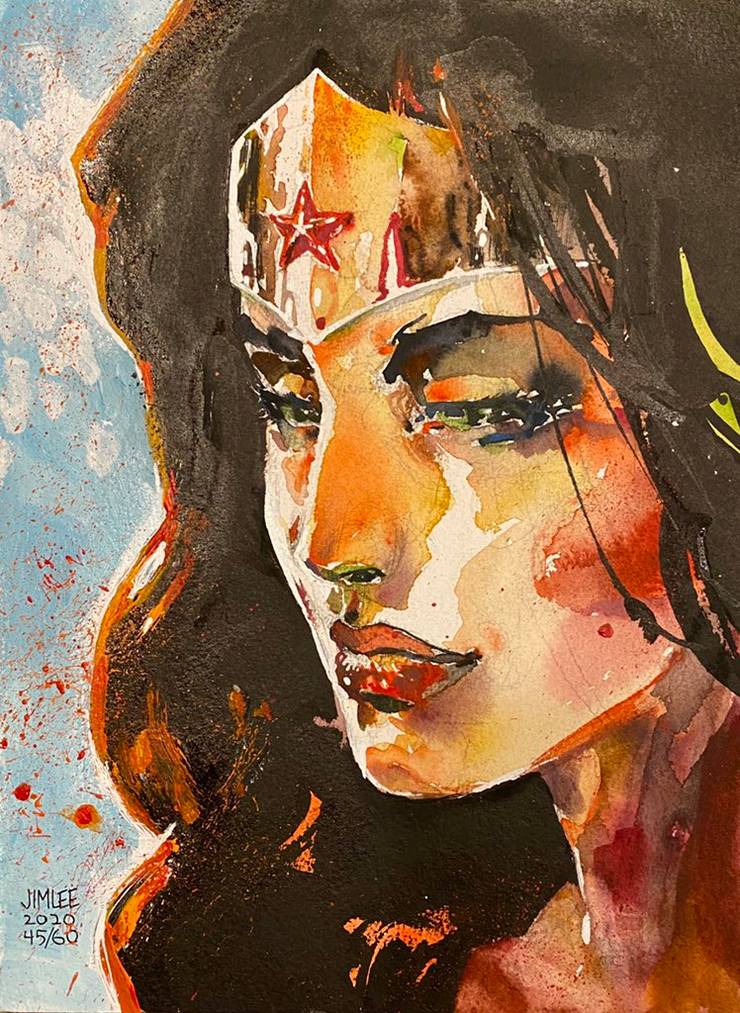 Jim Lee Debuts Full Color Wonder Woman Watercolor For Charity