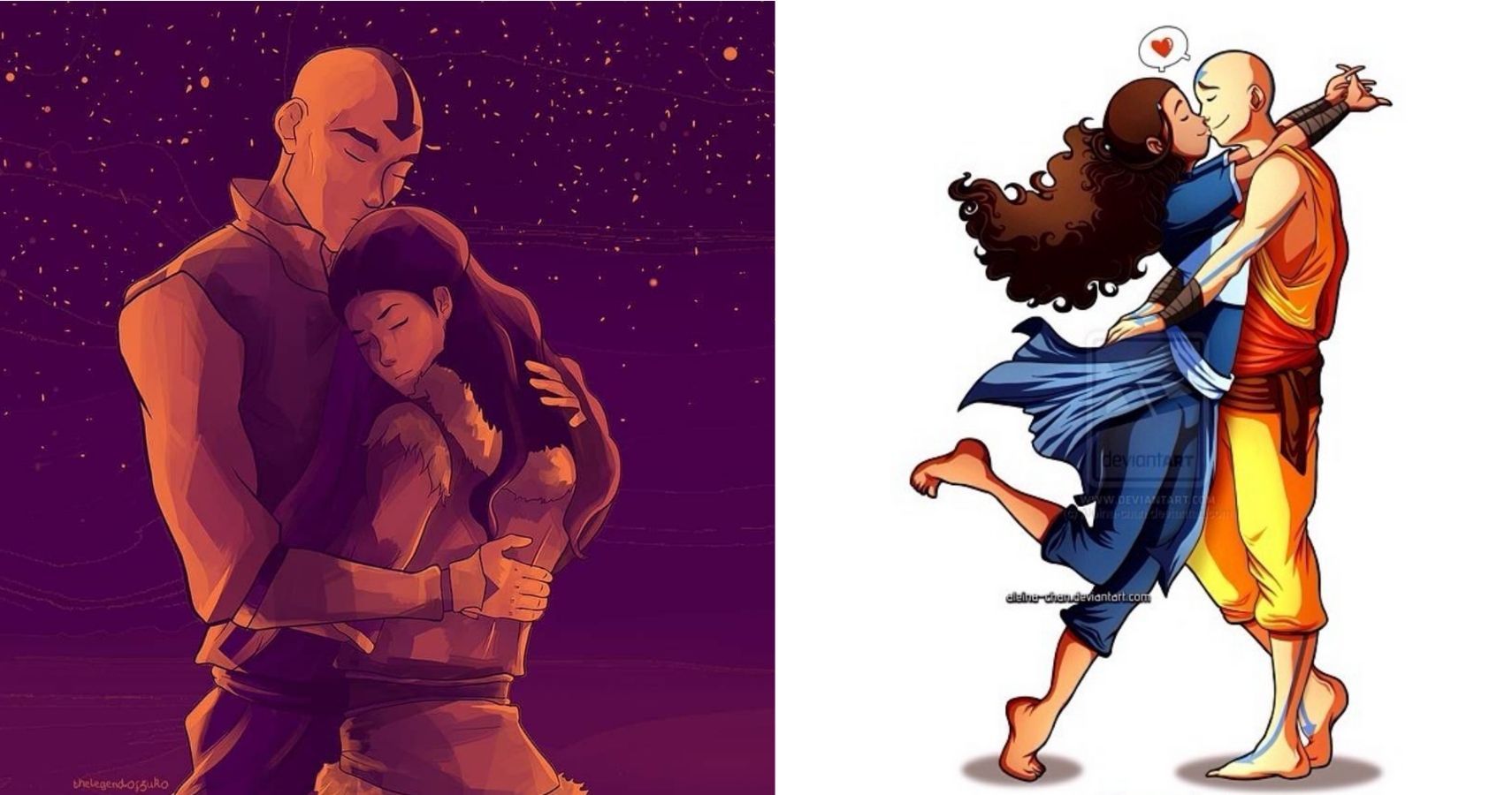 Avatar 10 Pictures Of Katara And Aang Fan Art That Are Totally Romantic 