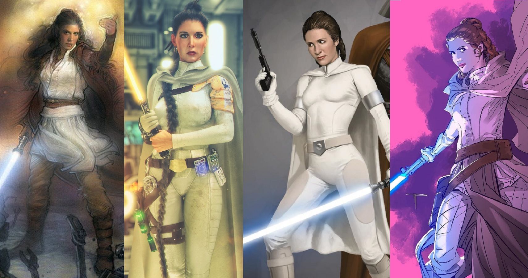 10 Beautiful Fan Art Pieces Of Leia As A Jedi | CBR