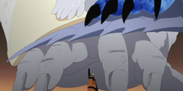 Naruto fist bumping all the tailed beasts.