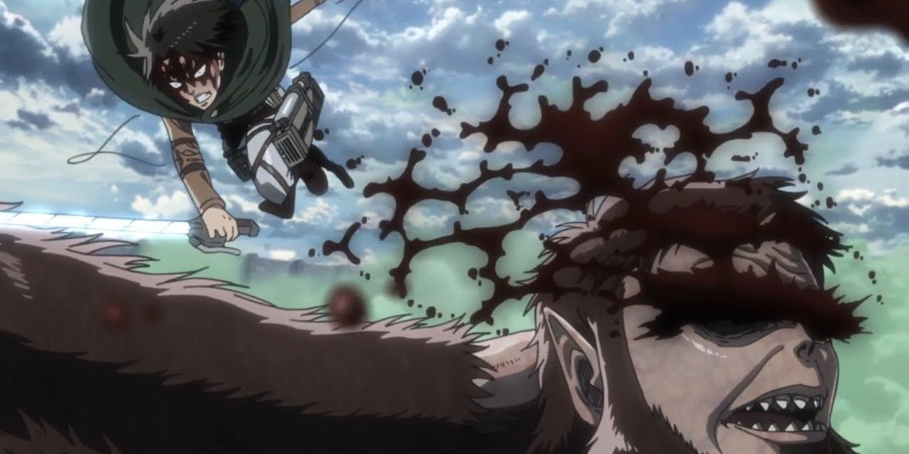 AoT best Levi fights Beast Cropped