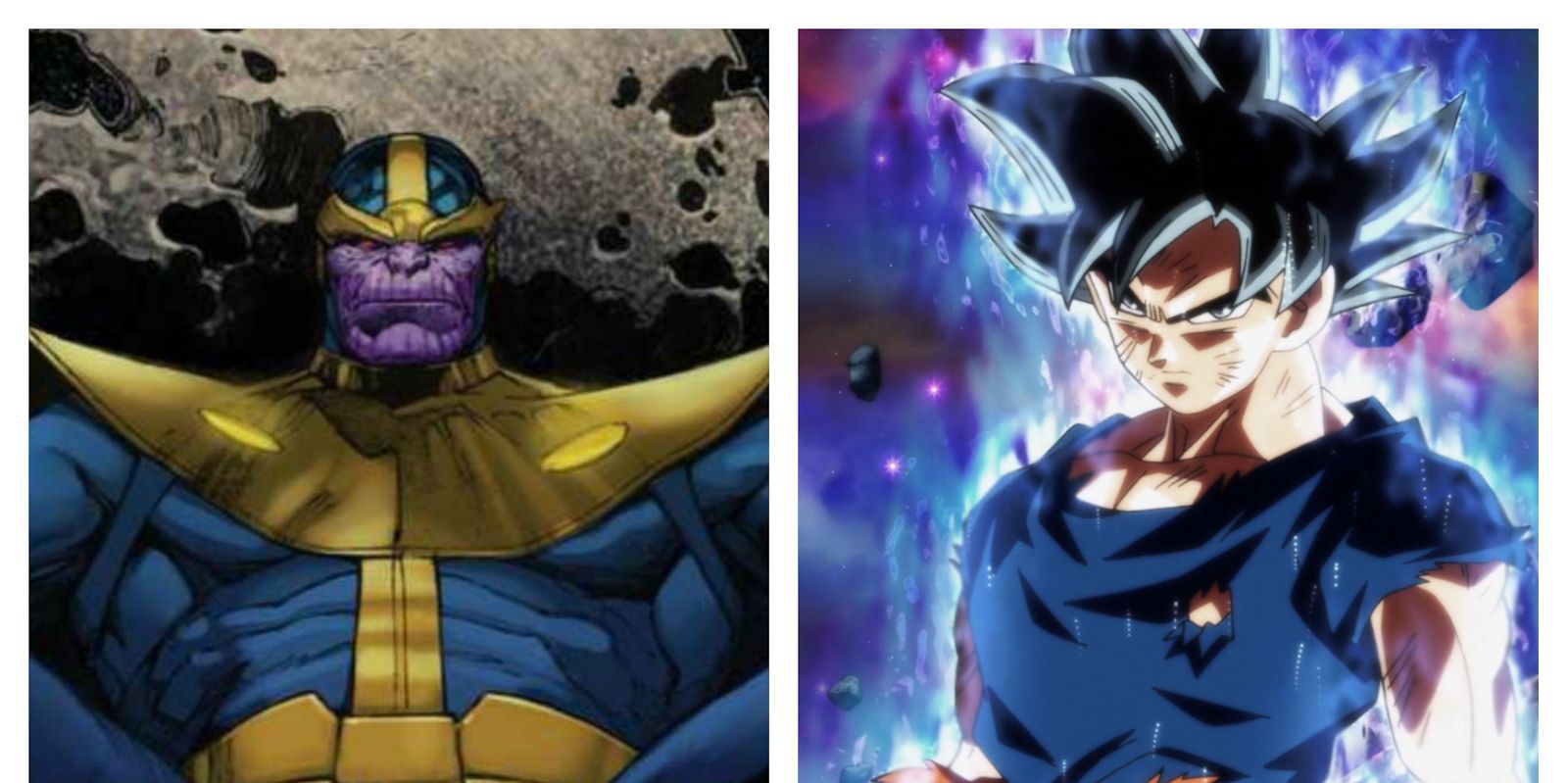 Ultra Instinct Goku Vs Thanos Who Would Win Cbr - reverse goku gi roblox