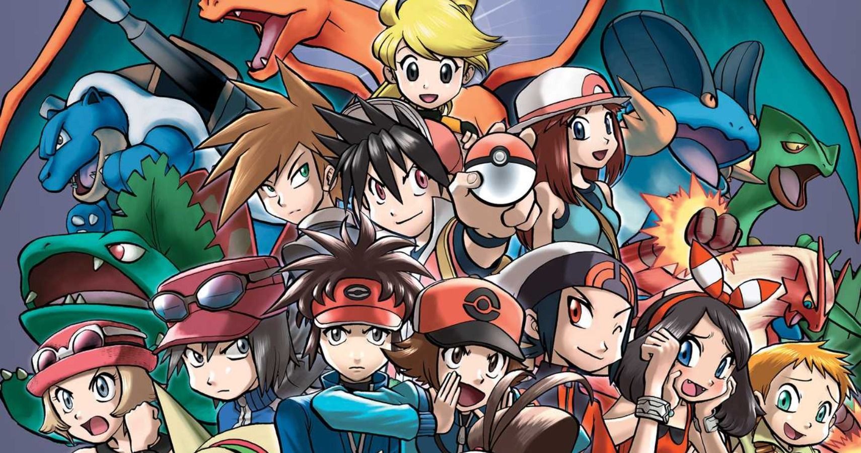 Blue-haired Pokemon trainers in the Pokemon Adventures manga series - wide 3