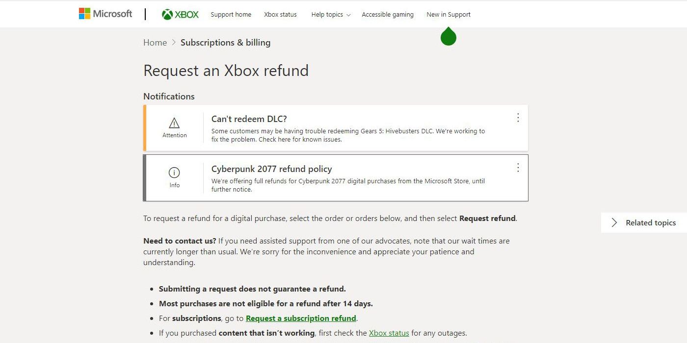 refund xbox store purchase