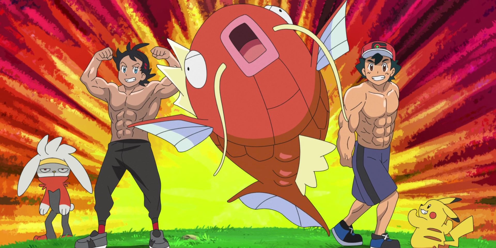 Pokémon Journeys Ash and Goh Get RIPPED in One of the Funniest Episodes Ever