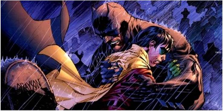 Batman : An Exceptional Role Model ! 17 all star batman and robin the boy wonder hug at a cemetary.jpg?q=50&fit=crop&w=737&h=368&dpr=1