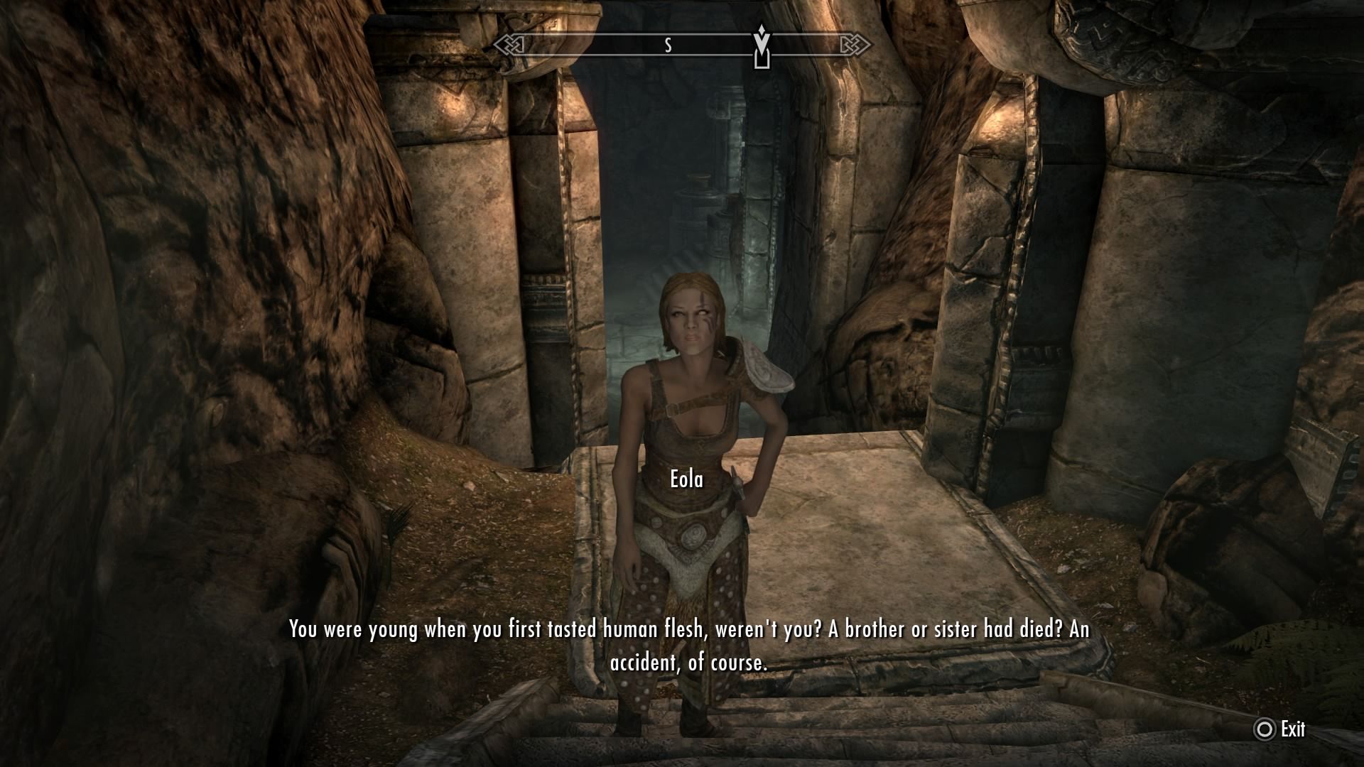 skyrim voices quiet when looking at them