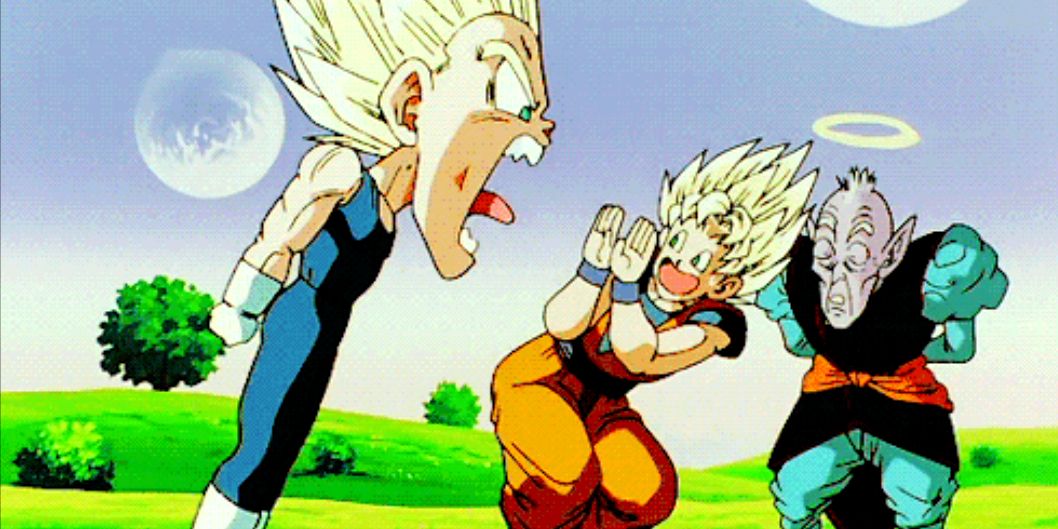 Dragon Ball Z Vegeta Yells At Goku Old Kai Bribe