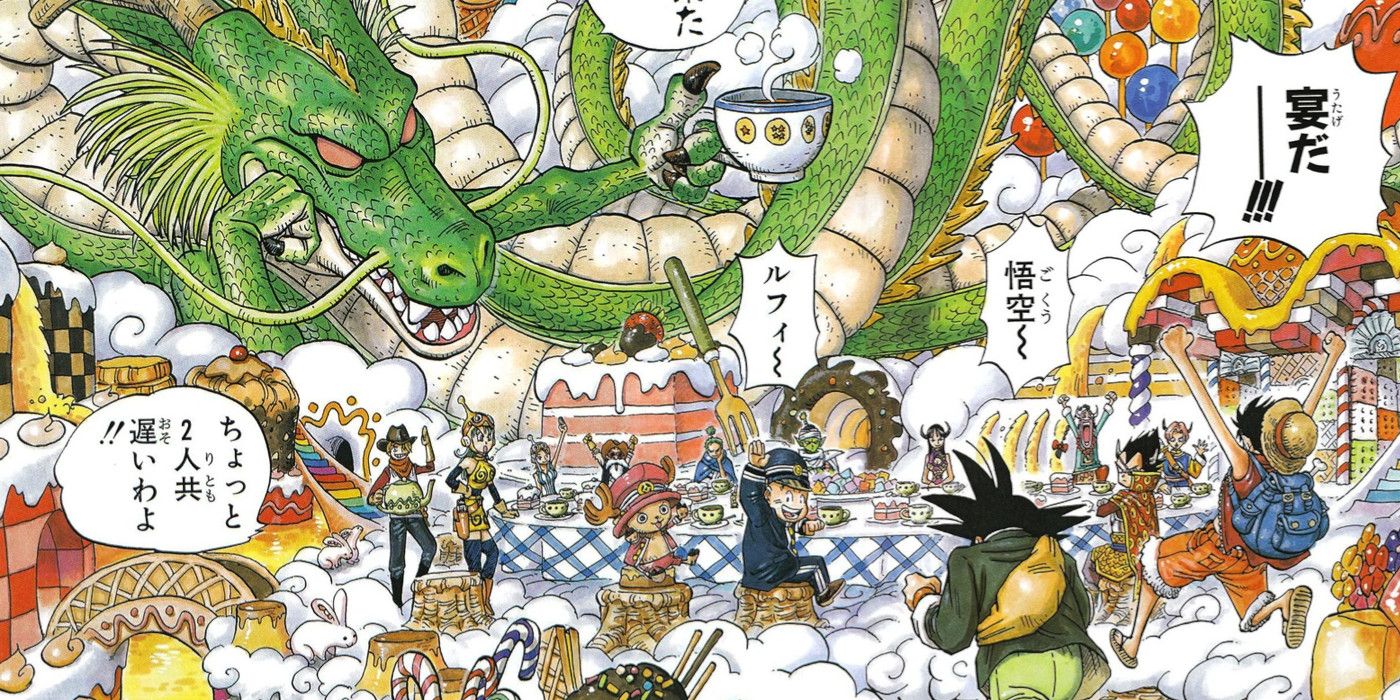 Dragon Ball One Piece Once Teamed Up For Mangas Weirdest Tea Party Pagelagi