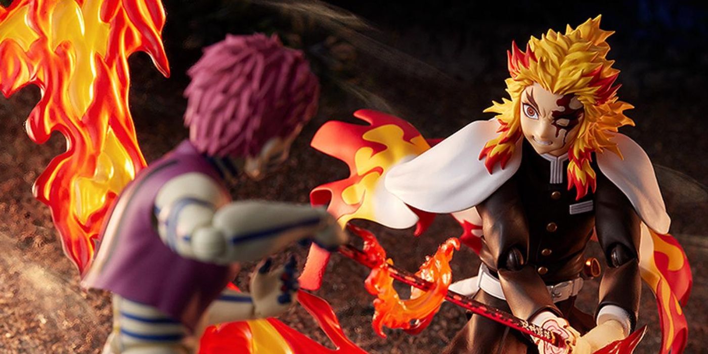 Demon Slayer Rengoku And Akaza Figures Recreate Mugen Train S Final Battle