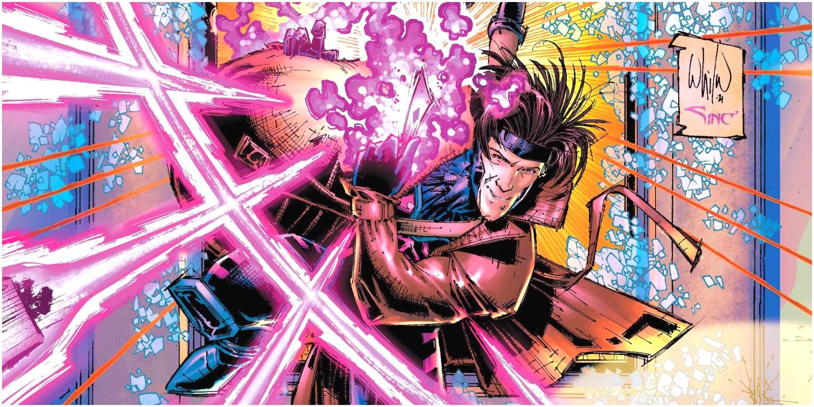 Gambit throwing his kinetic cards