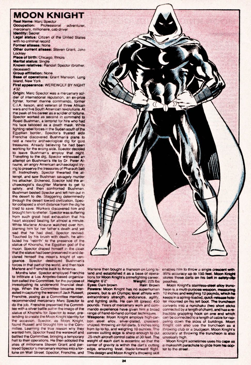 All Of Moon Knight's Weapons Explained