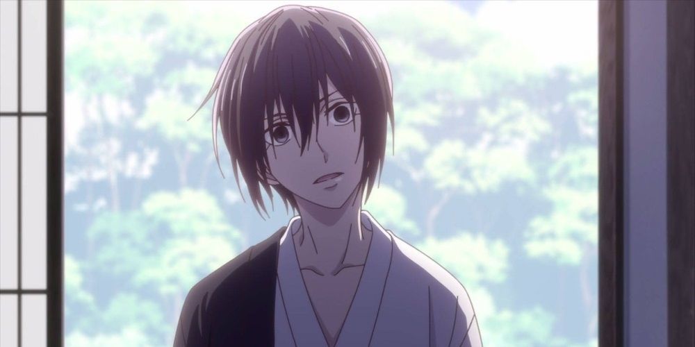 Akito with a twisted stare in Fruits Basket