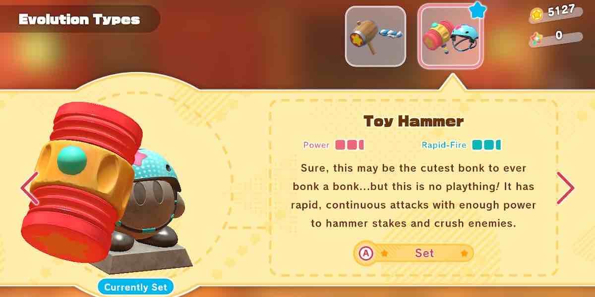 Kirby and the Forgotten Land Toy Hammer