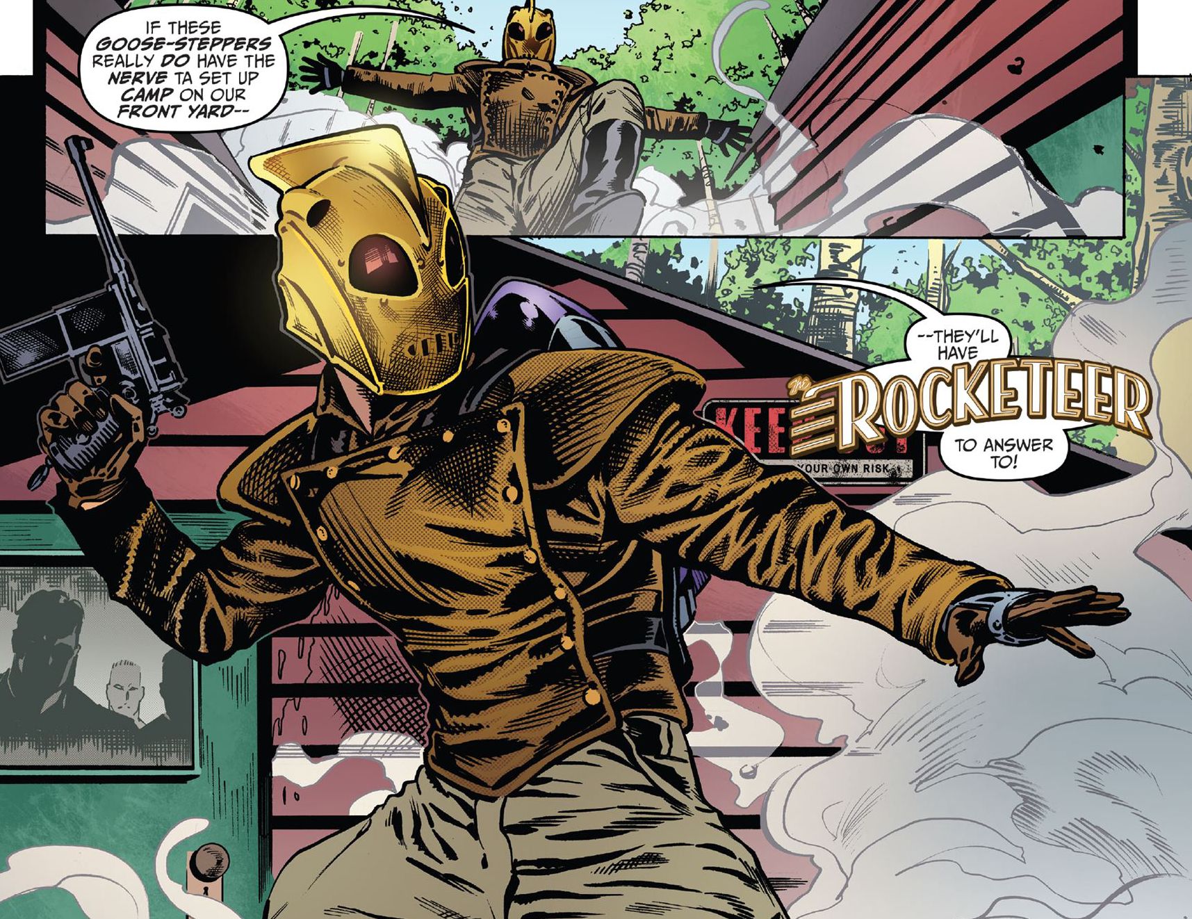 The Rocketeer arrives at a nazi camp