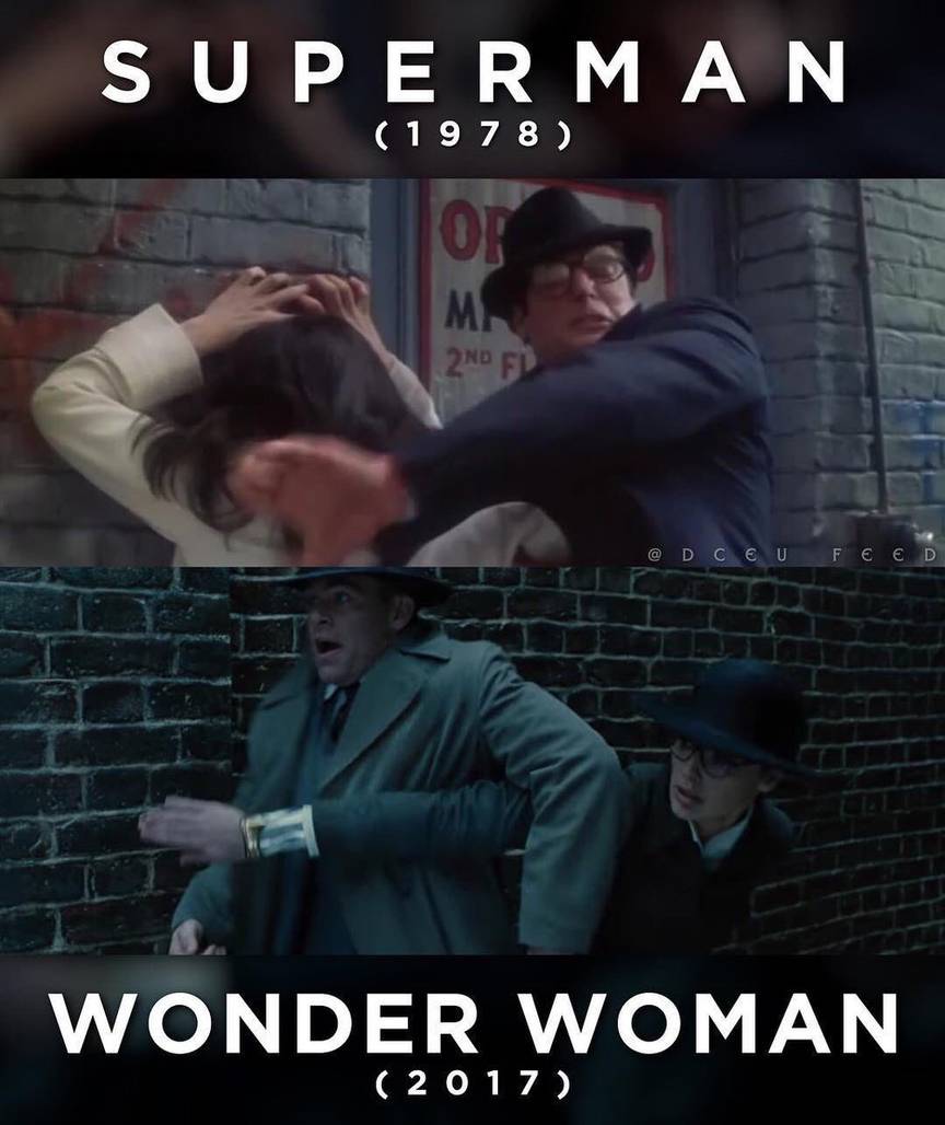 Superman 1978 vs Wonder Woman 2017 Scenes