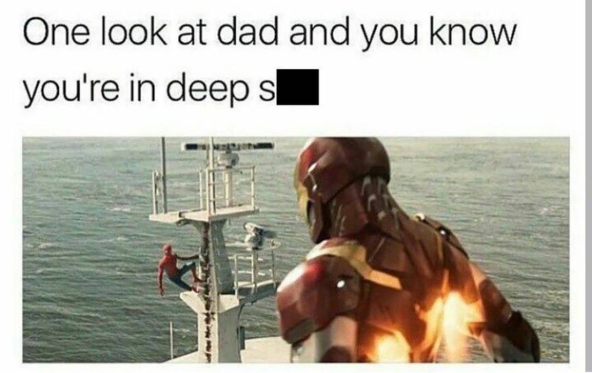 Iron Man Spider Man Dad